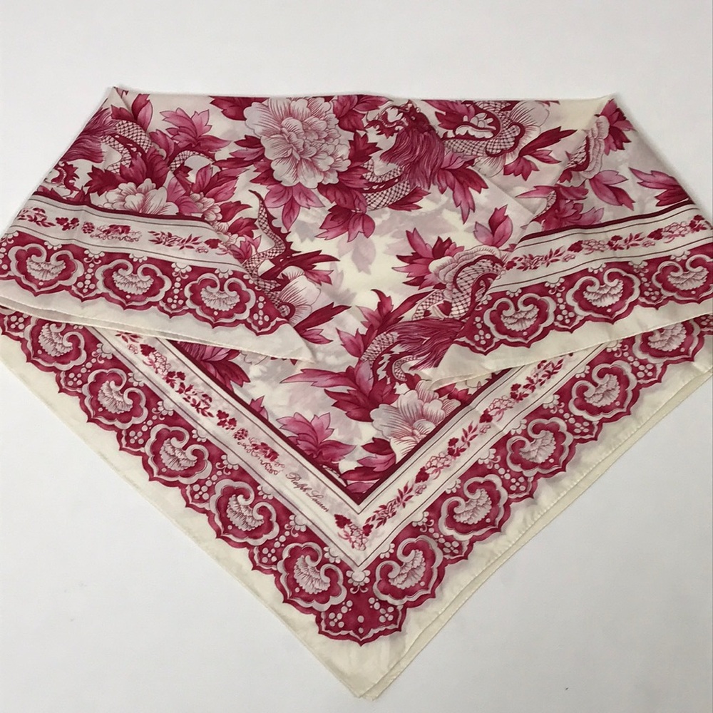 Vintage Ralph Lauren dragons print Scarf